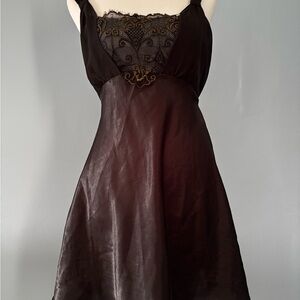 Boston Proper Black and Gold Chemise